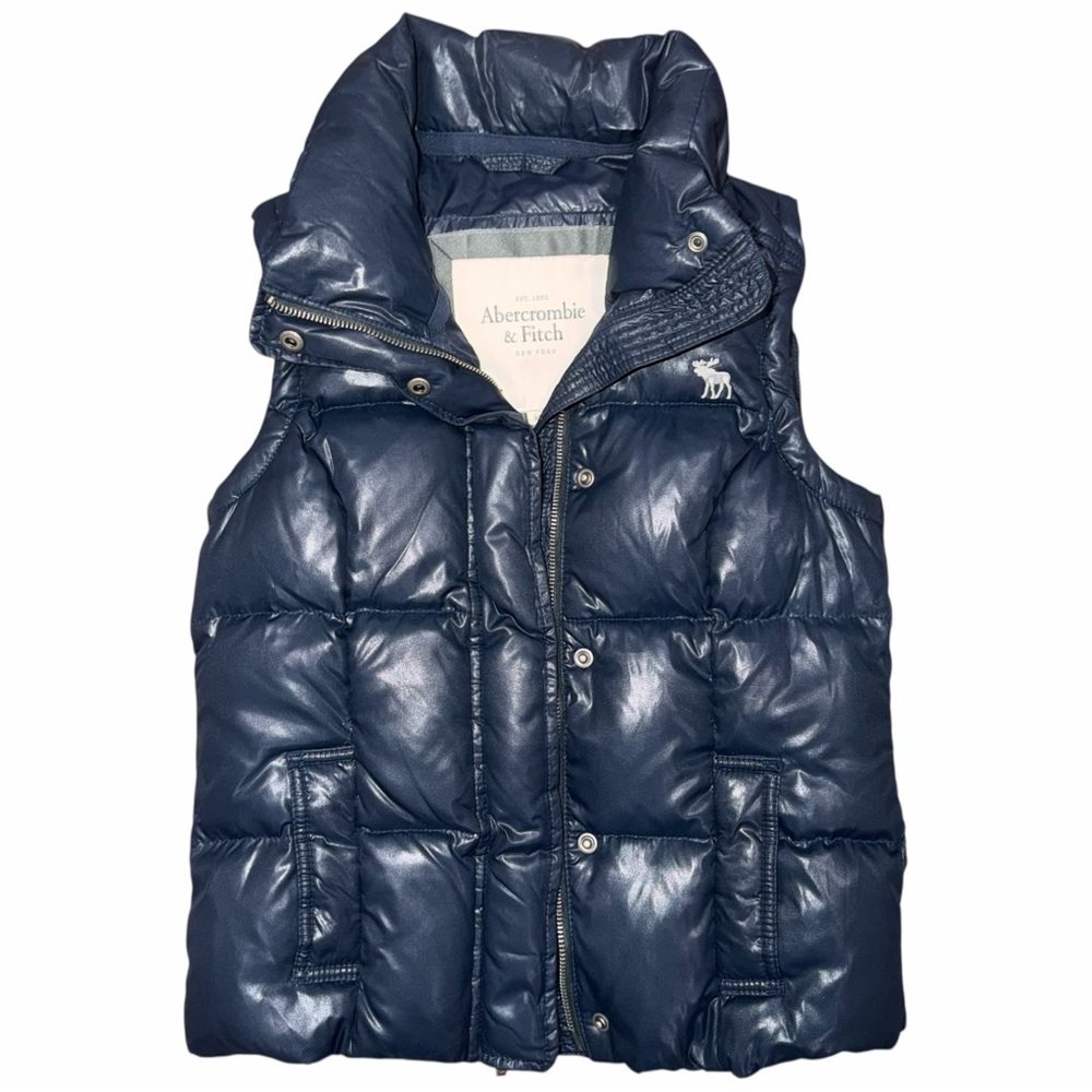Abercrombie & Fitch Navy Puffer Vest